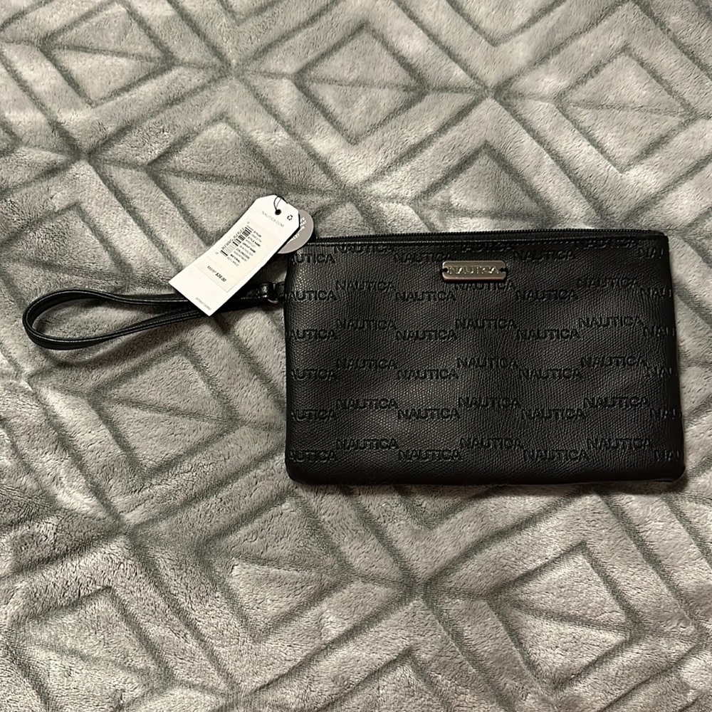 Navy Nautica RFID protected wristlet